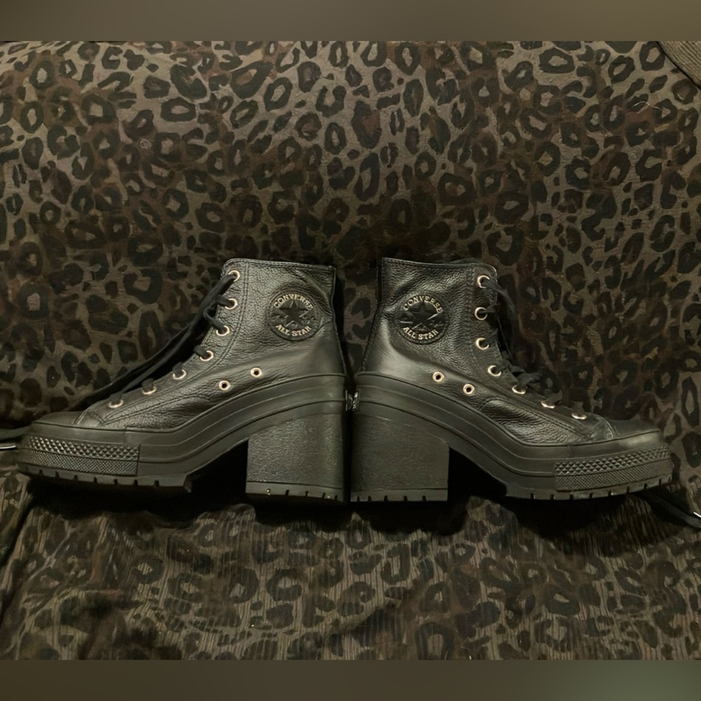 Converse Chuck 70 De Luxe Heel Platform Leather Boots